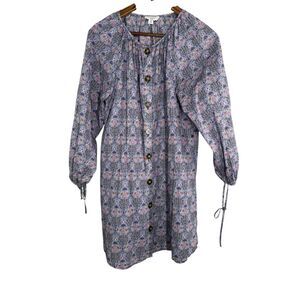 J Crew Liberty Fabric Womens Floral Button Up Dress Sz S Boho Feminine